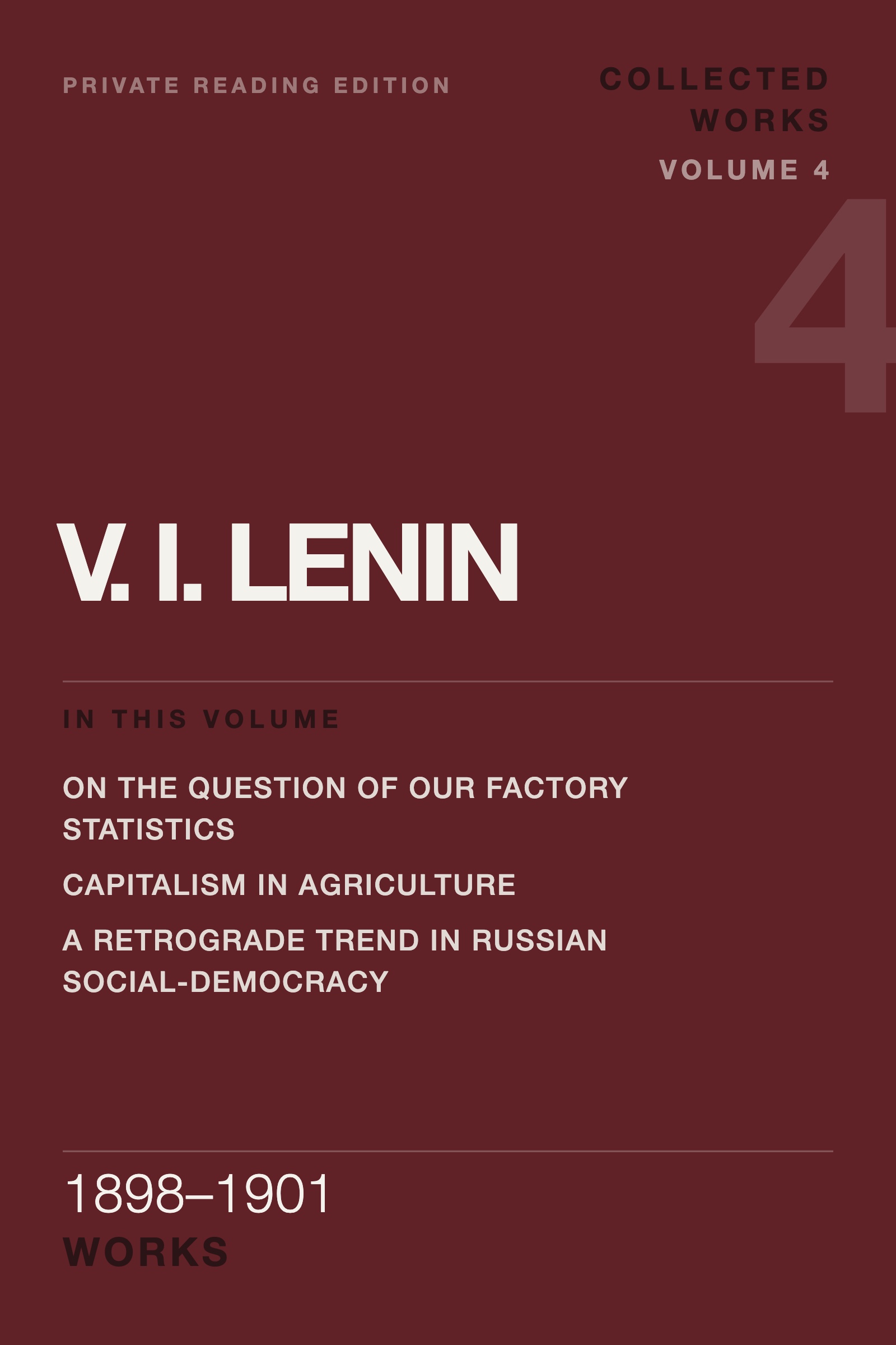 Cover of Lenin Collected Works, Volume 4