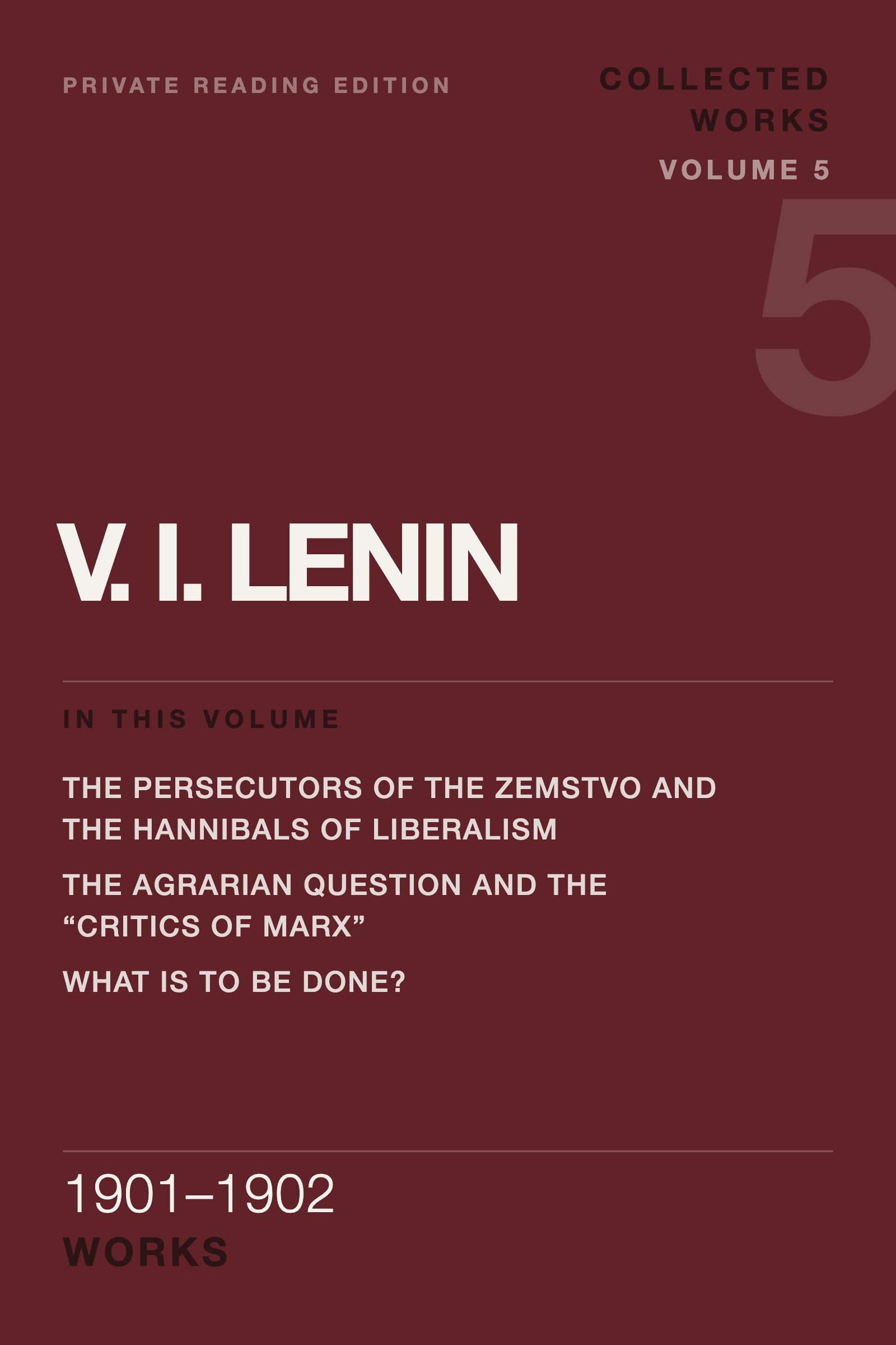 Cover of Lenin Collected Works, Volume 5