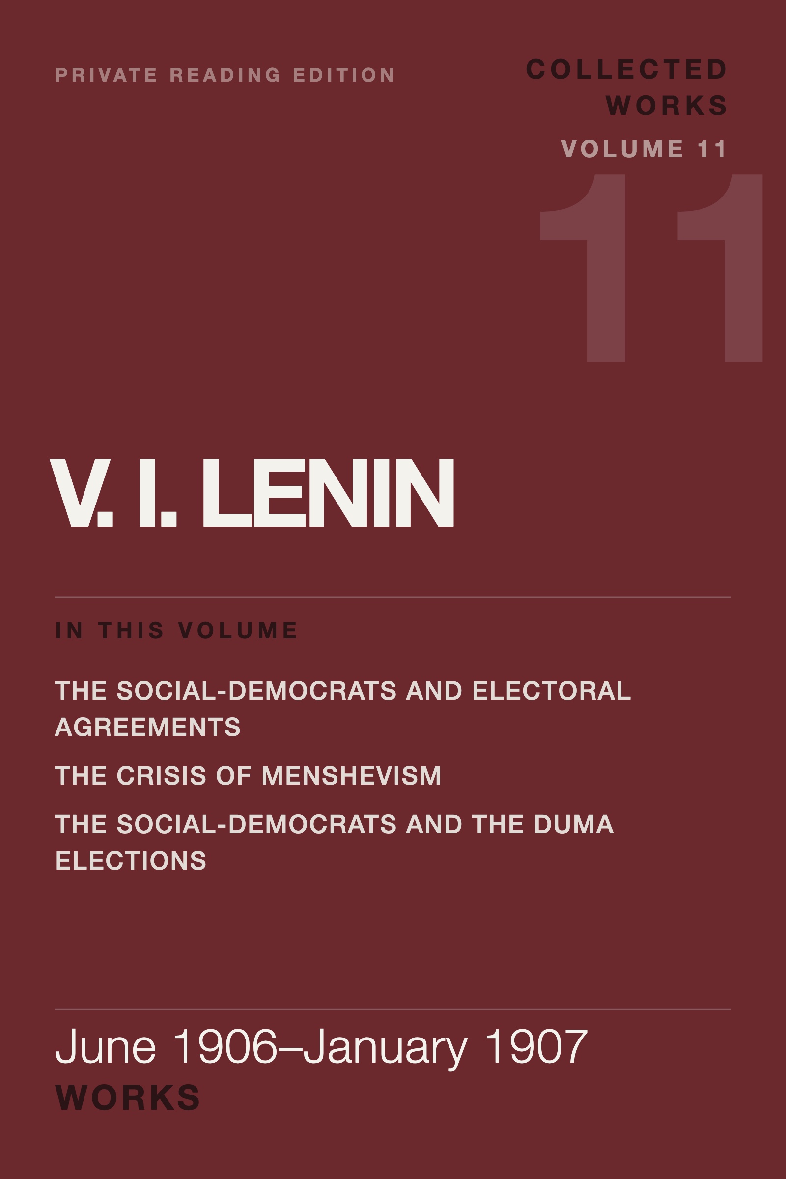 Cover of Lenin Collected Works, Volume 11