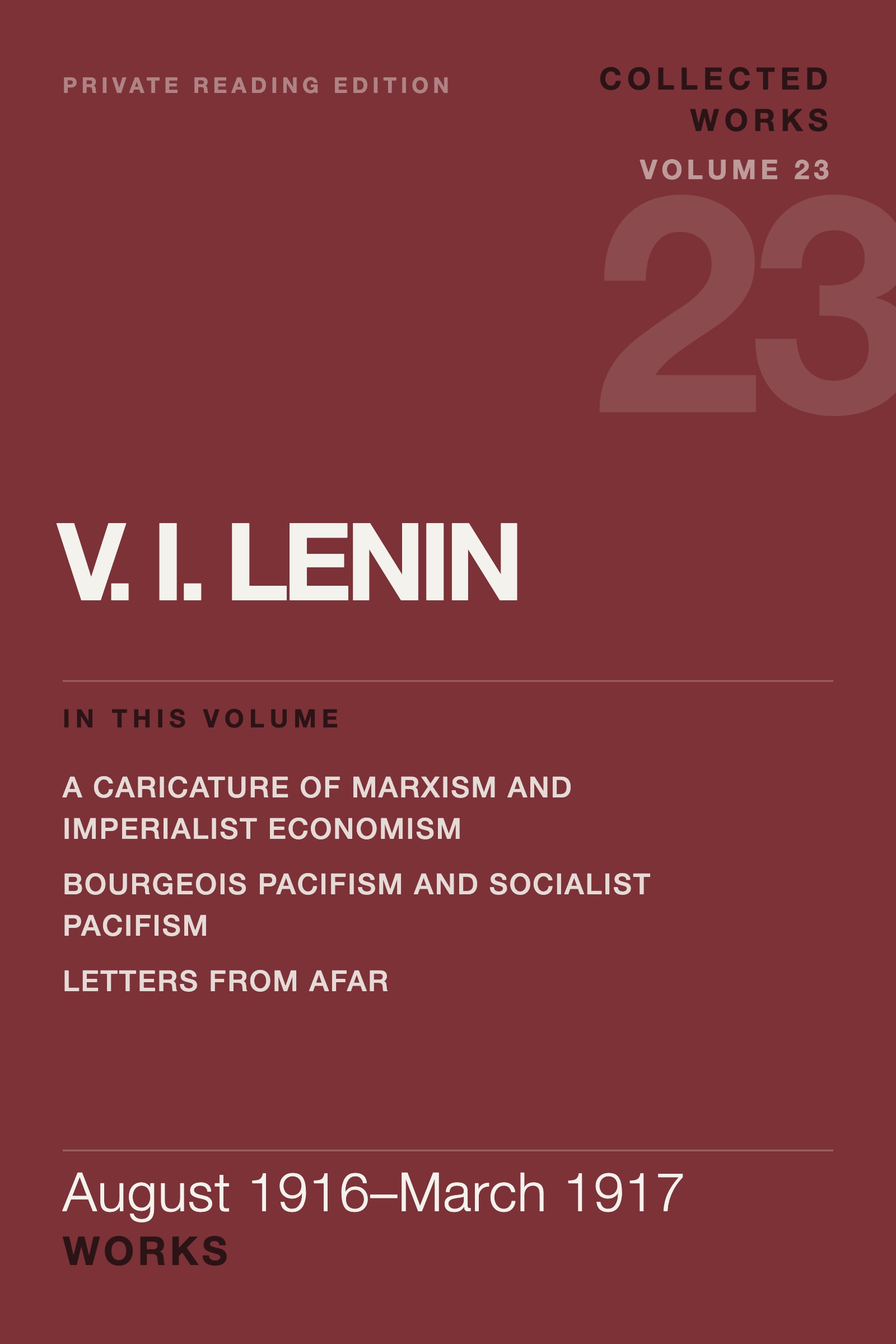 Cover of Lenin Collected Works, Volume 23
