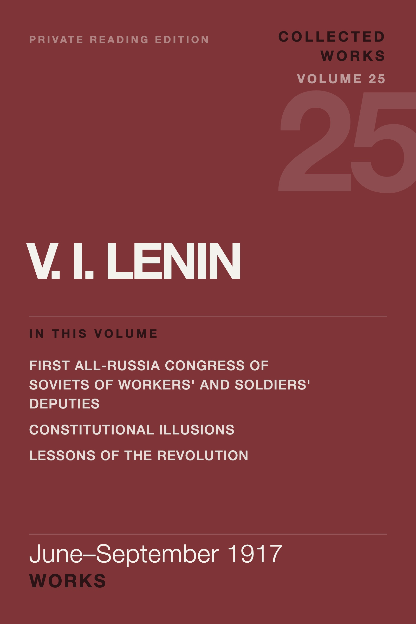 Cover of Lenin Collected Works, Volume 25