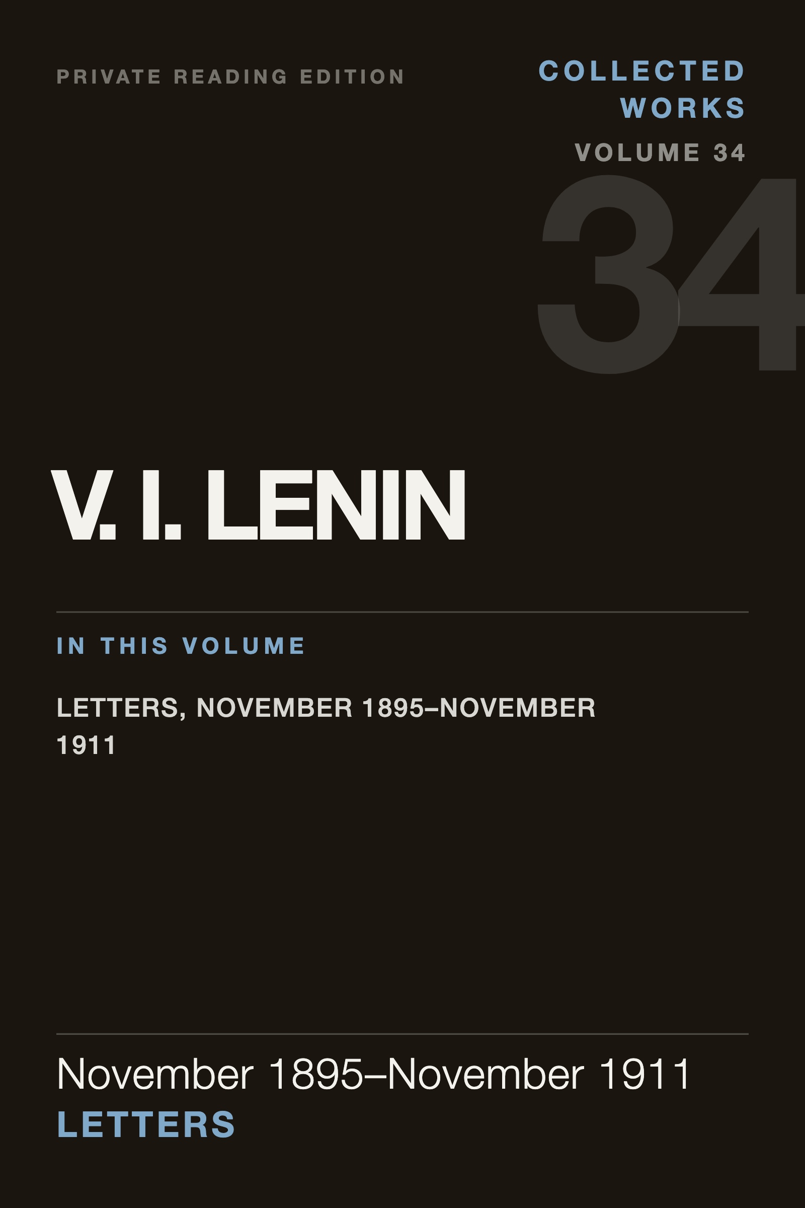 Cover of Lenin Collected Works, Volume 34
