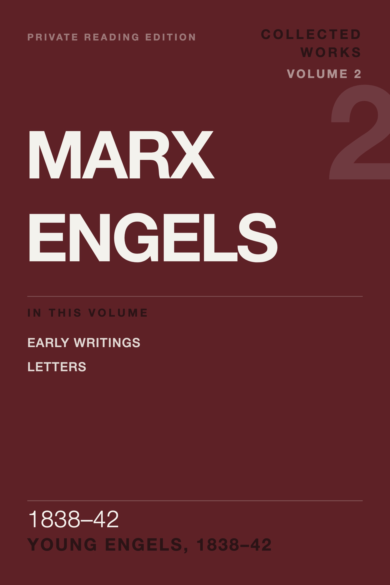 Cover of Marx & Engels Collected Works, Volume 2
