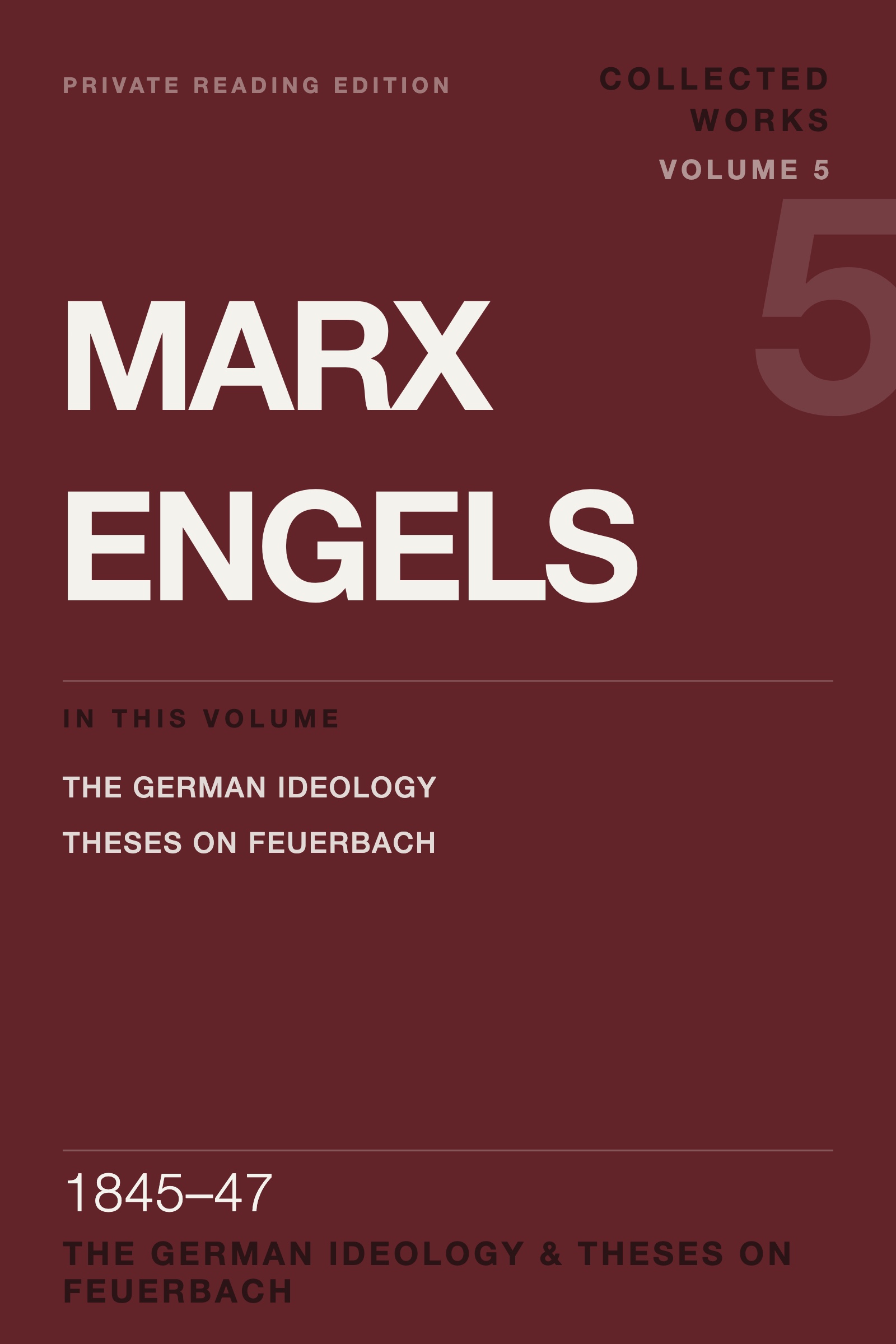 Cover of Marx & Engels Collected Works, Volume 5