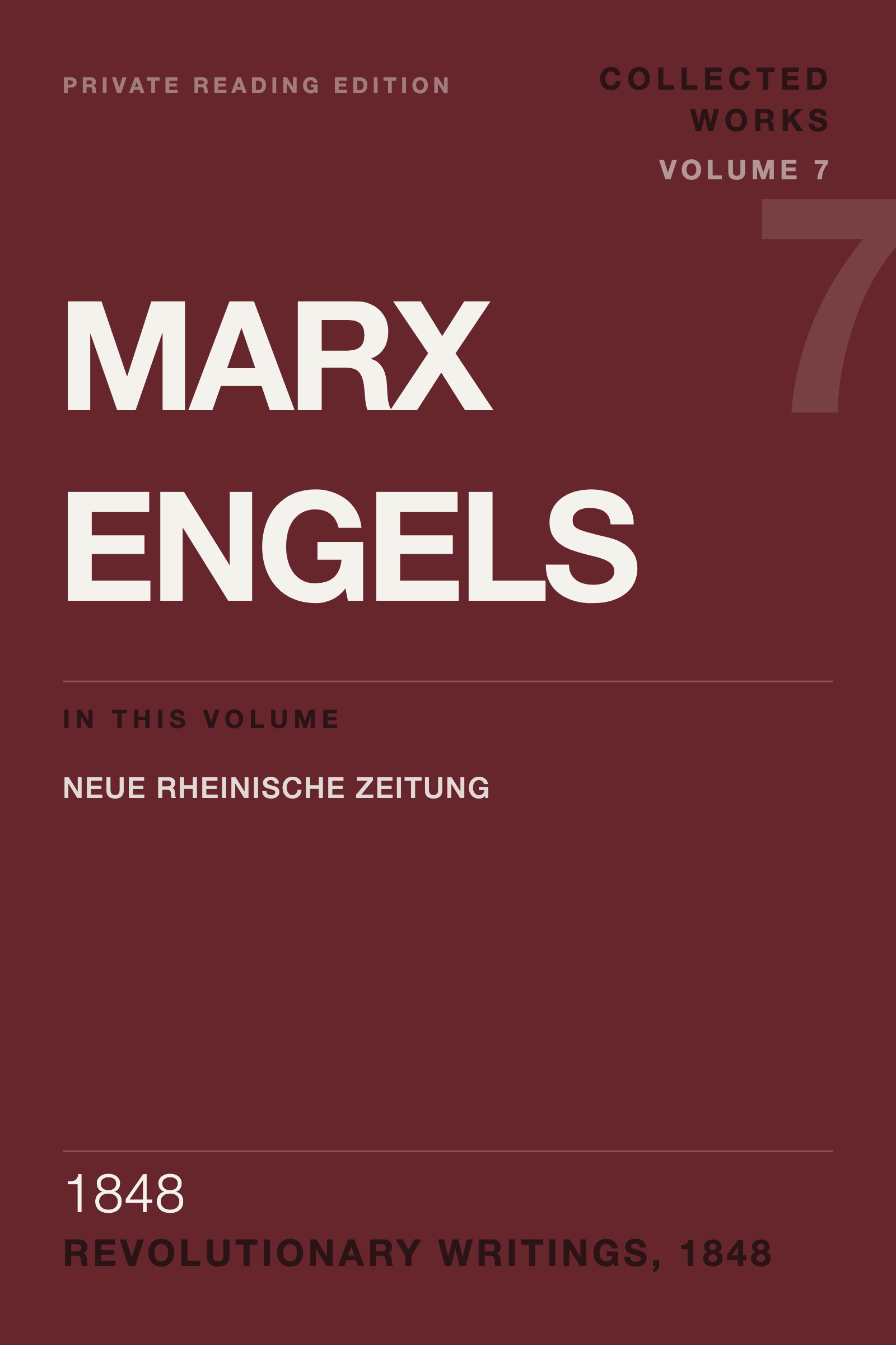 Cover of MECW Vol. 7