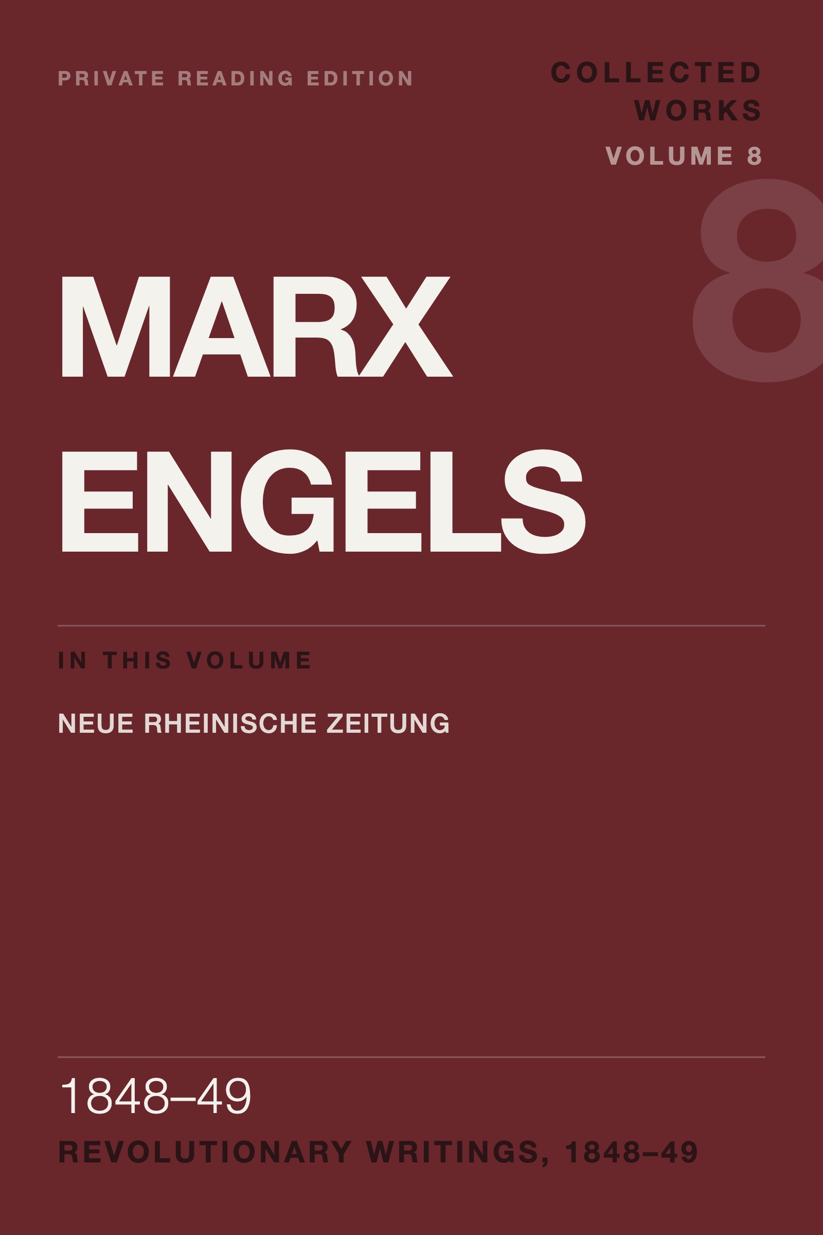 Cover of MECW Vol. 8