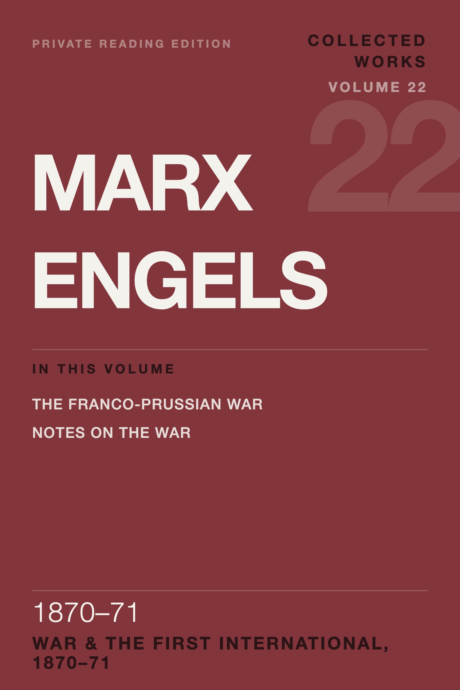 Cover of MECW Vol. 22