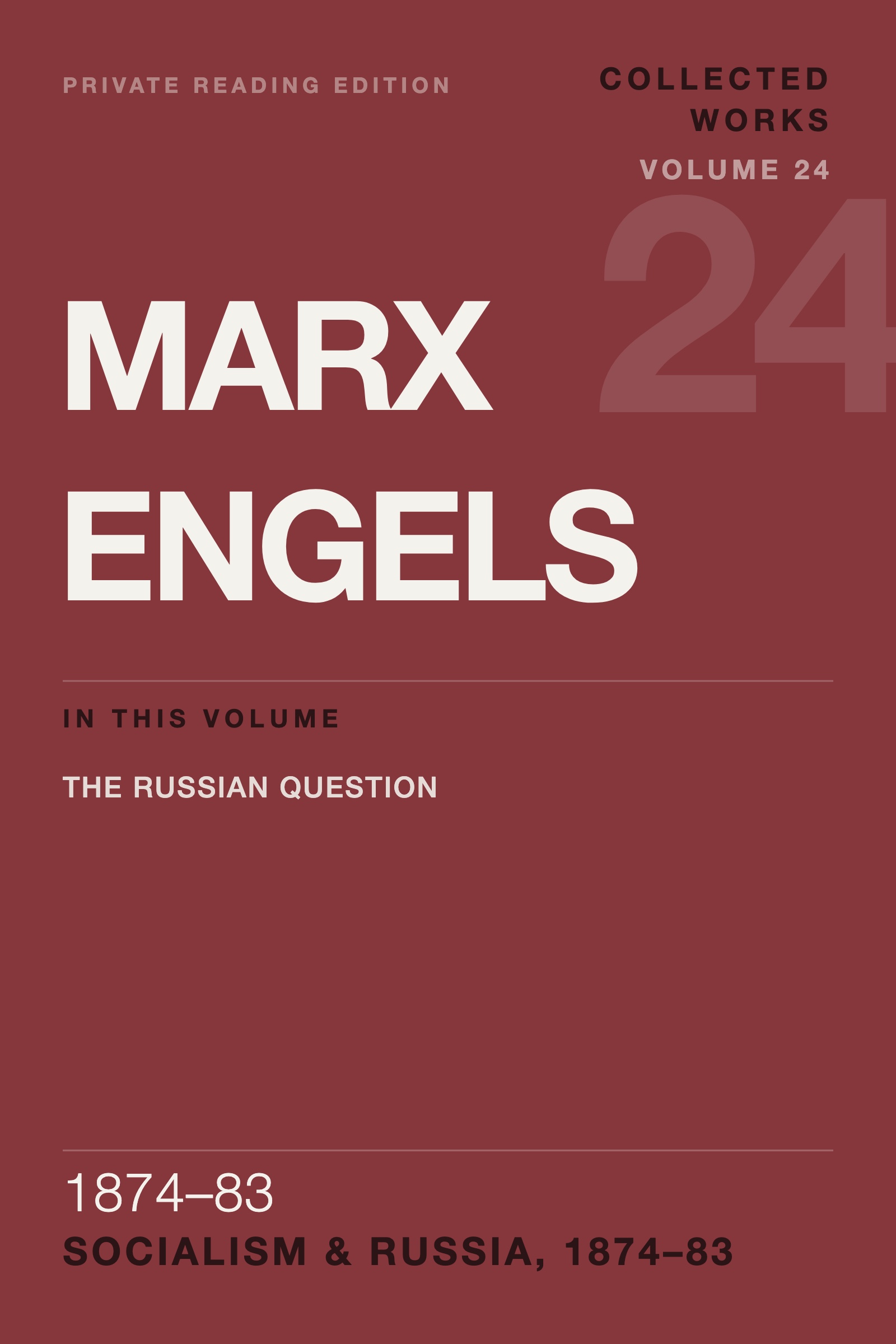 Cover of Marx & Engels Collected Works, Volume 24