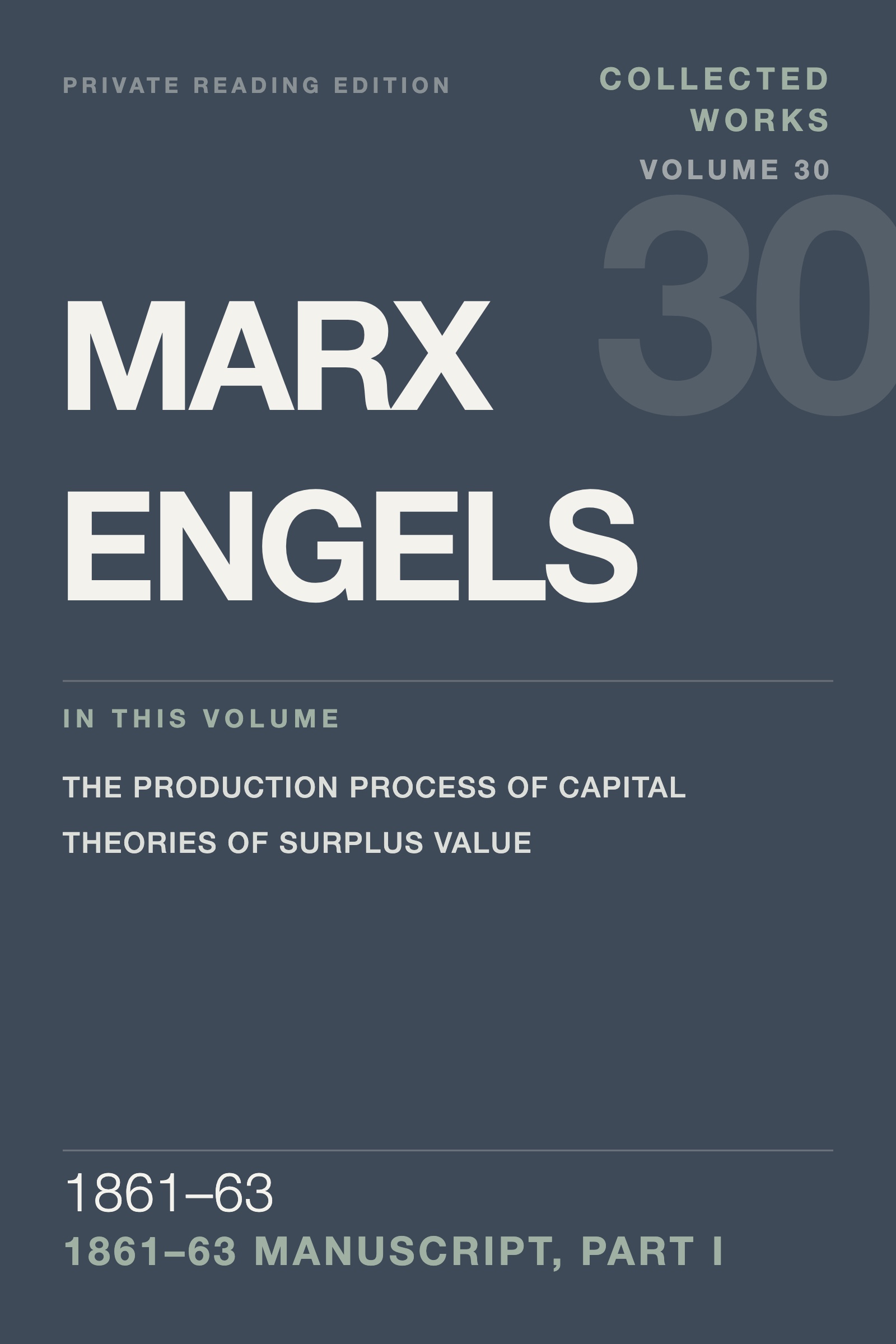 Cover of Marx & Engels Collected Works, Volume 30