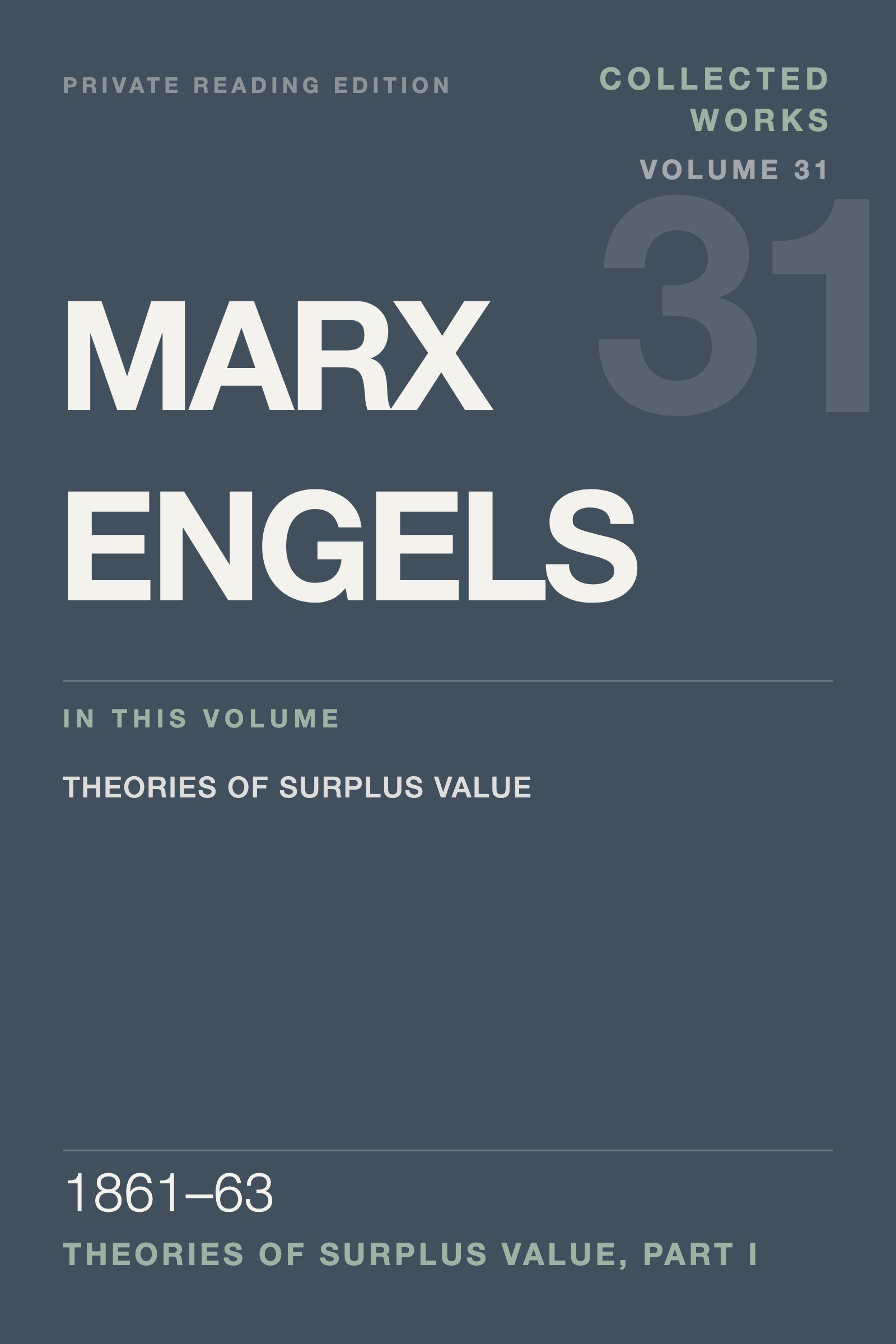 Cover of Marx & Engels Collected Works, Volume 31