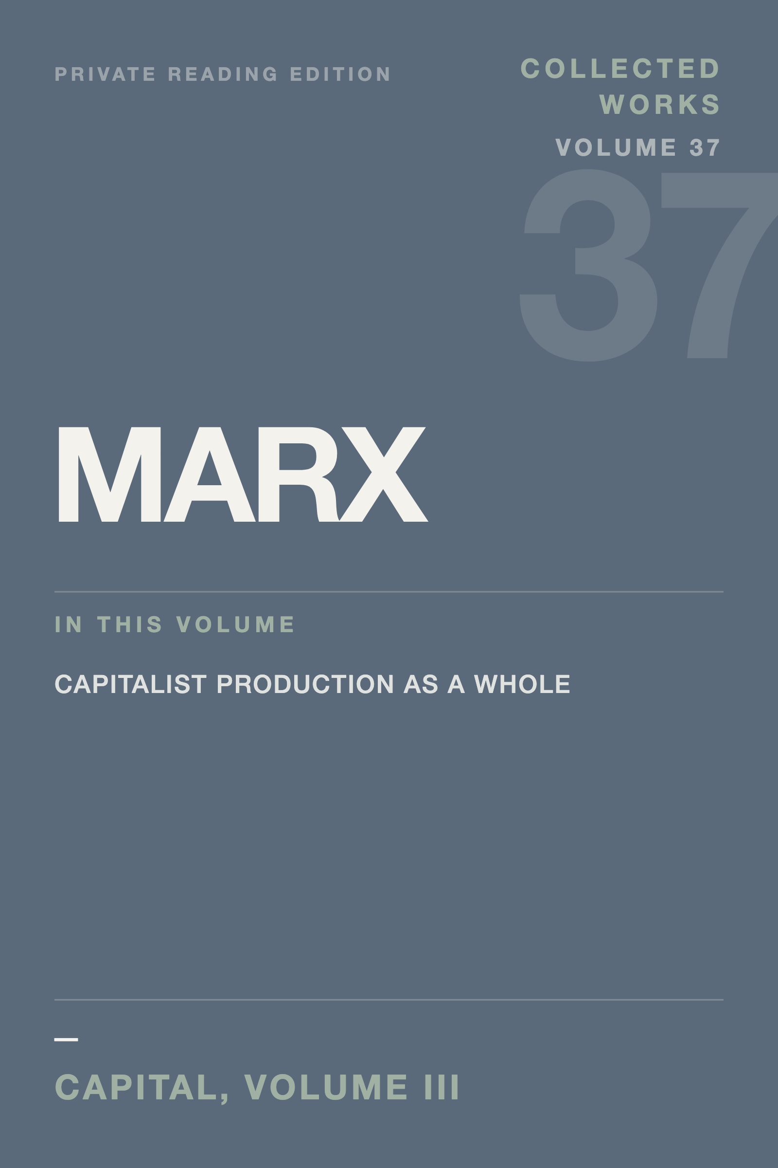Cover of Marx & Engels Collected Works, Volume 37