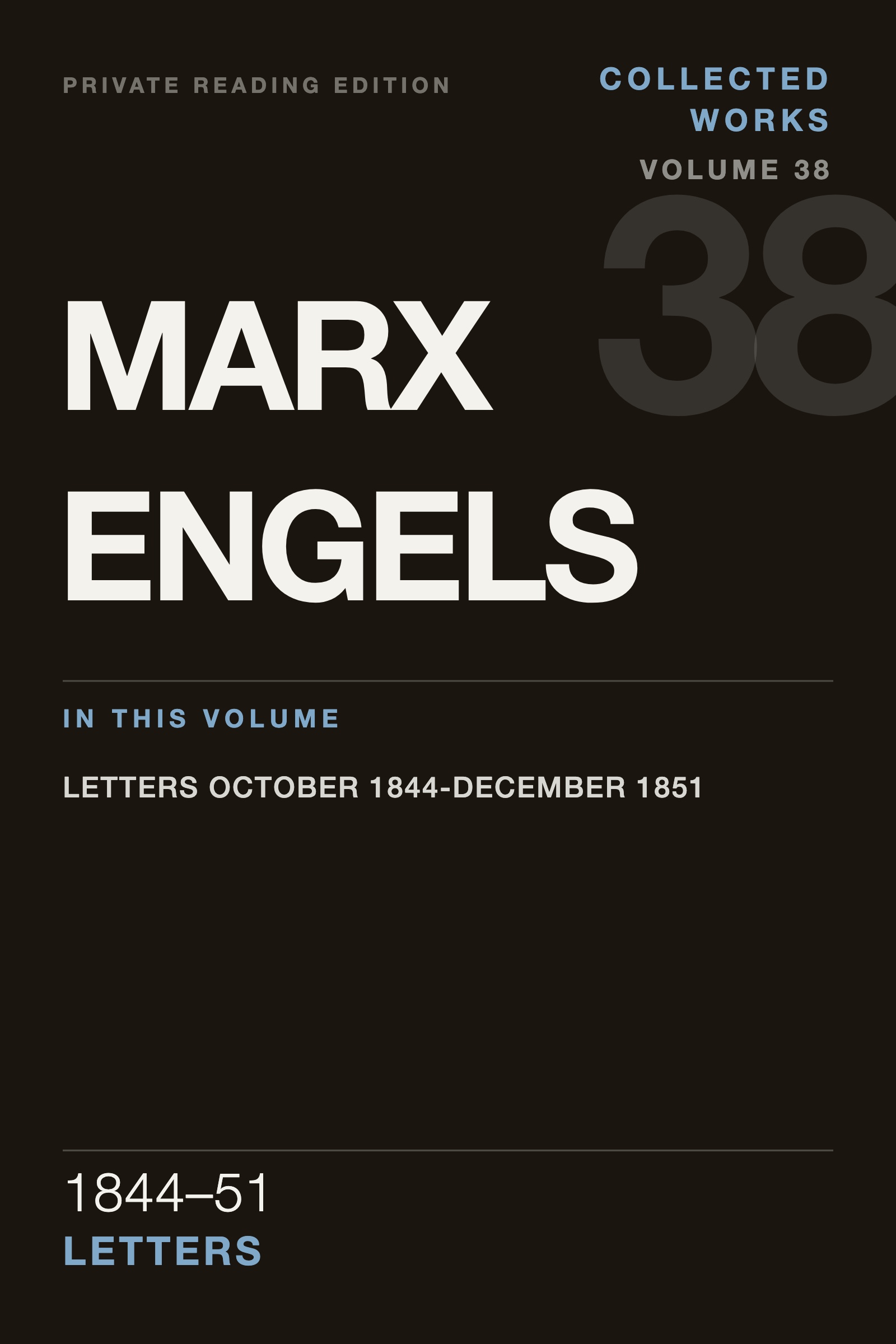 Cover of Marx & Engels Collected Works, Volume 38