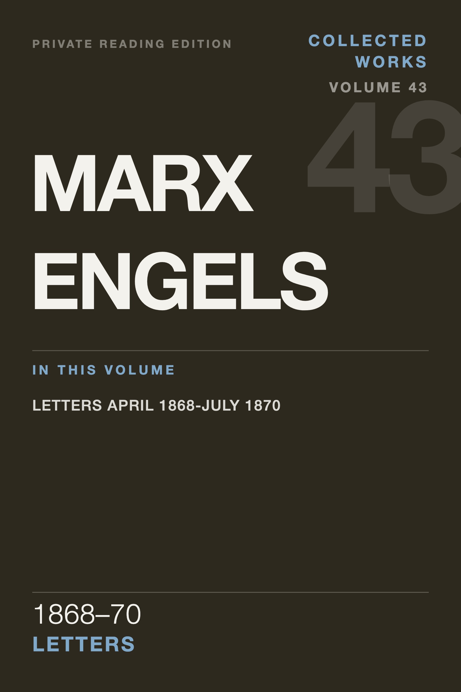 Cover of Marx & Engels Collected Works, Volume 43