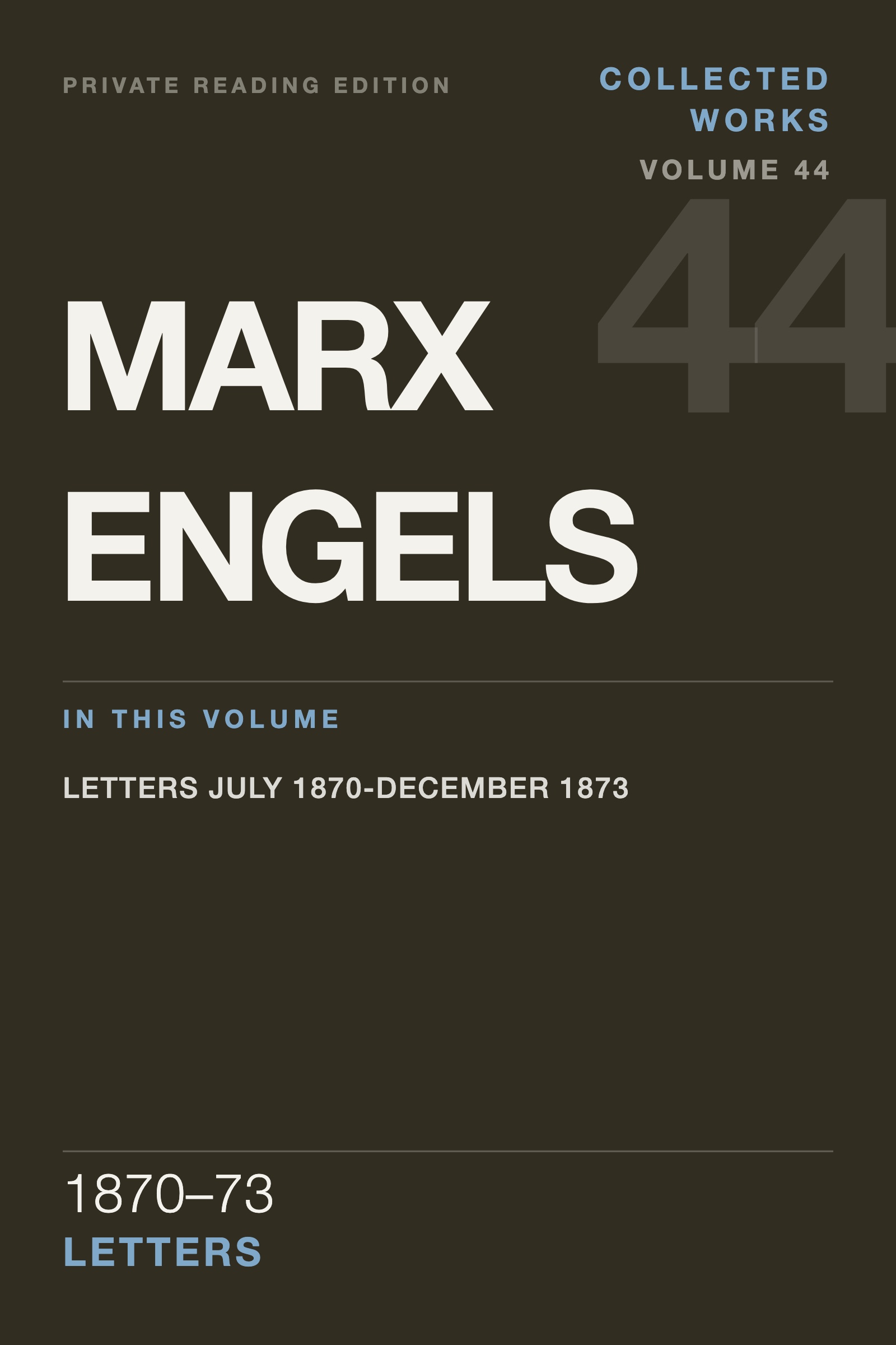 Cover of Marx & Engels Collected Works, Volume 44