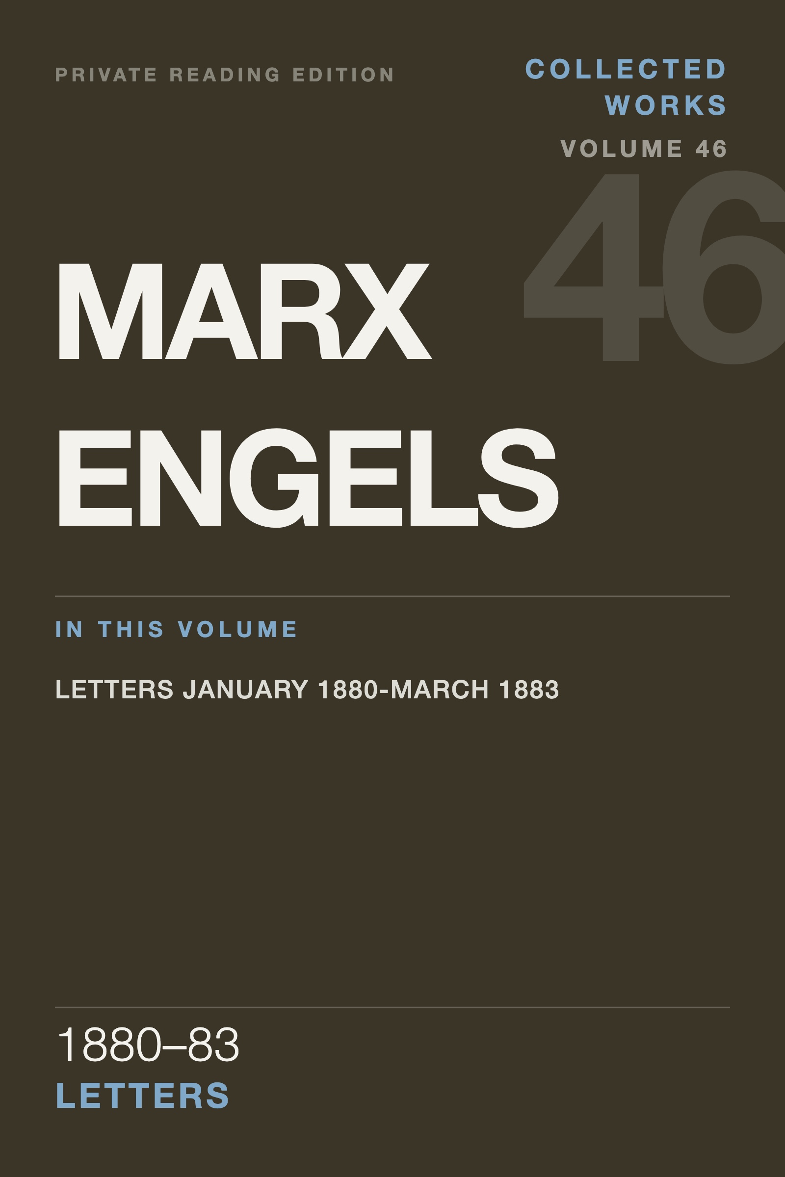 Cover of Marx & Engels Collected Works, Volume 46