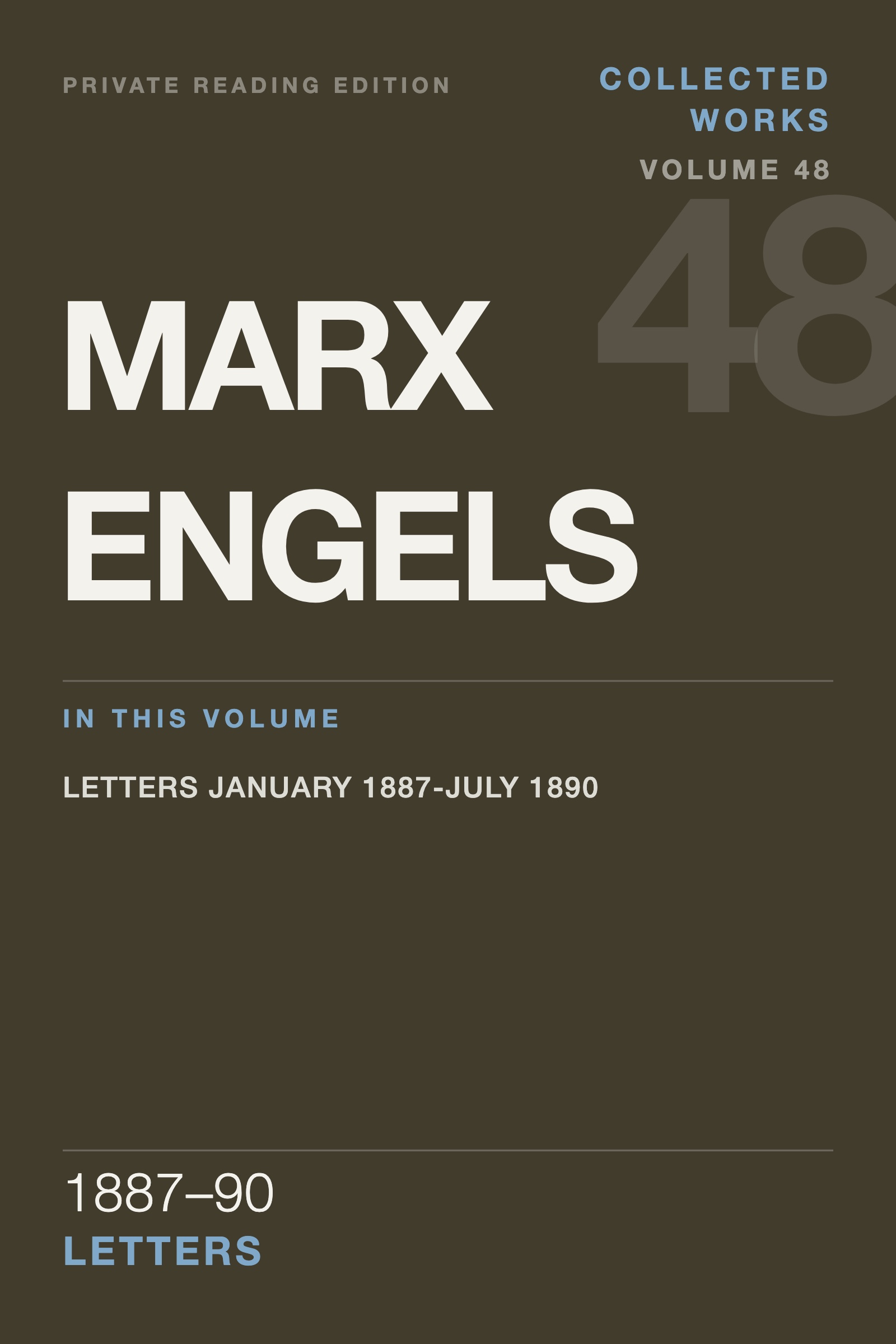 Cover of Marx & Engels Collected Works, Volume 48