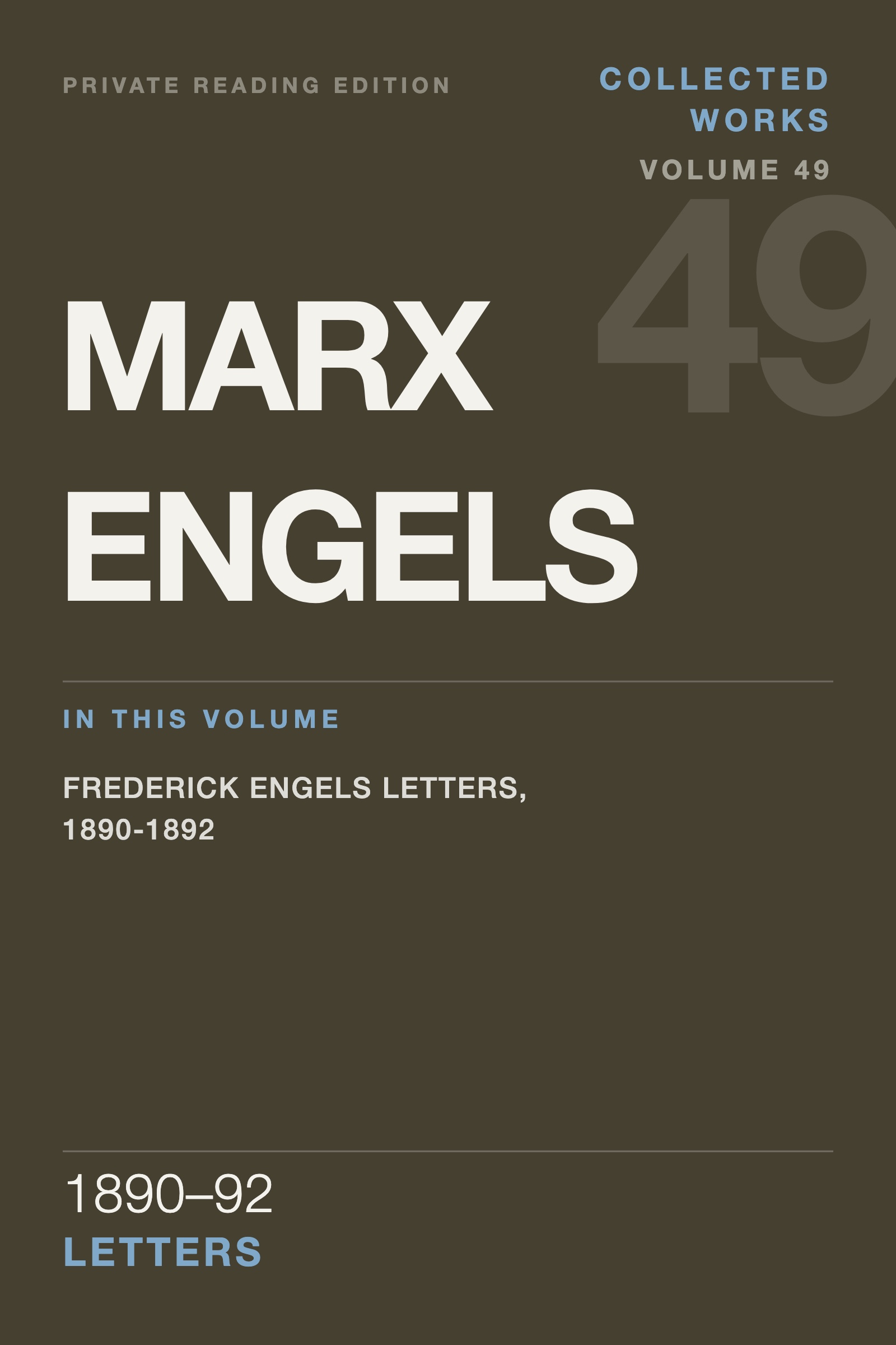 Cover of MECW Vol. 49
