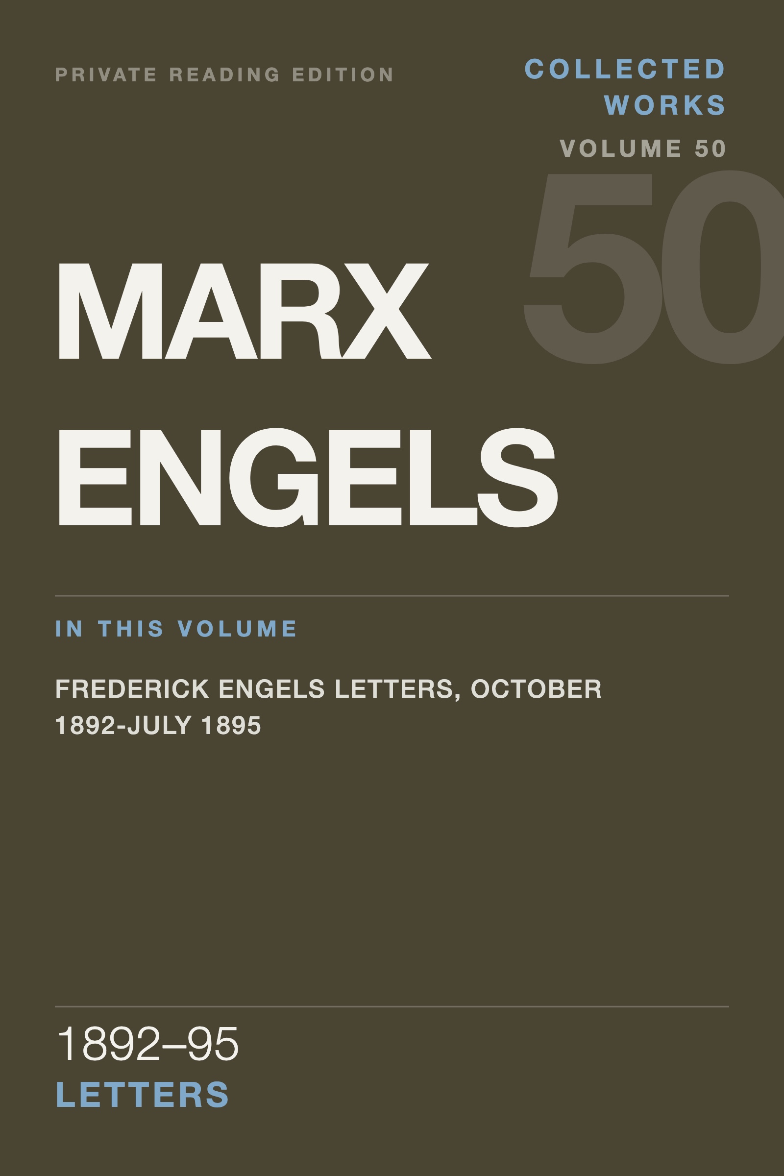 Cover of Marx & Engels Collected Works, Volume 50